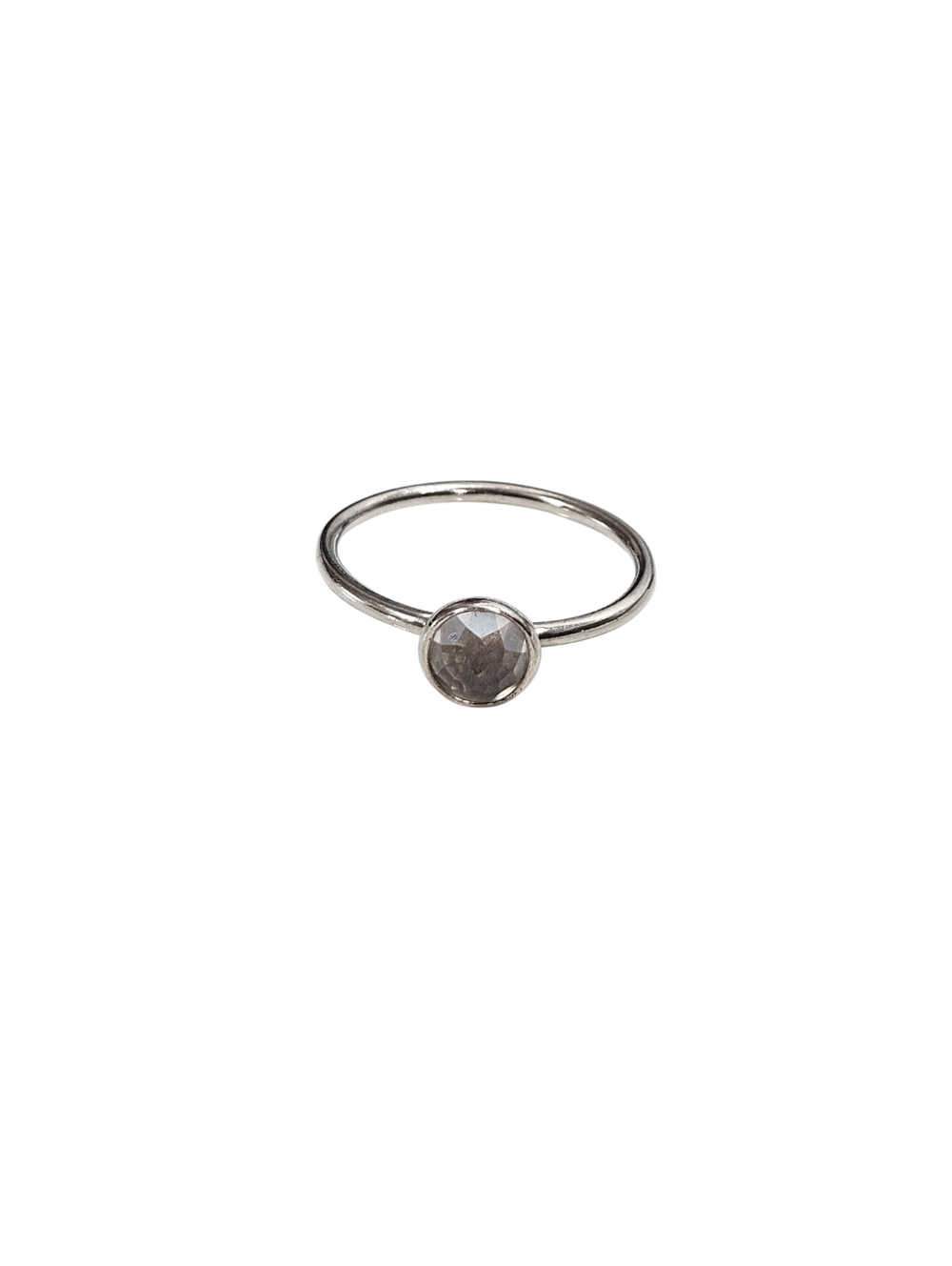 Pandora April Droplet Rock Crystal Ring Size 56